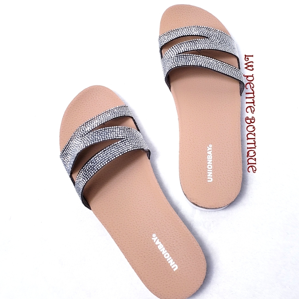 Unionbay Embellished Jewels 'Fancy' Slides sz 6